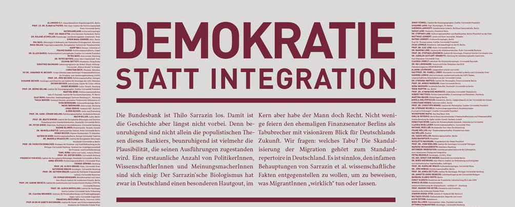 Democracy instead of integration